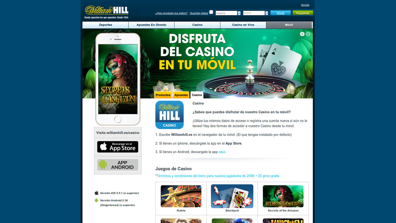 William hill live reseña de casino España - 2668