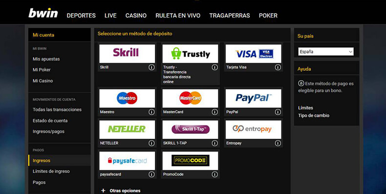 Bwin casino online confiables Antofagasta - 71560